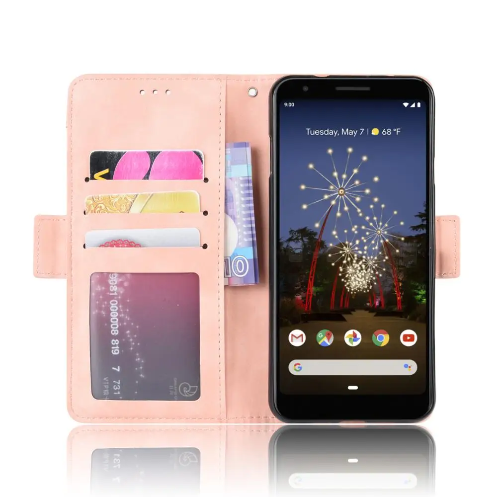 Matte Leather Rotate Multi-card Slot Wallet Flip Case For Google Pixel 4 4XL 3A XL With Photo Frame |