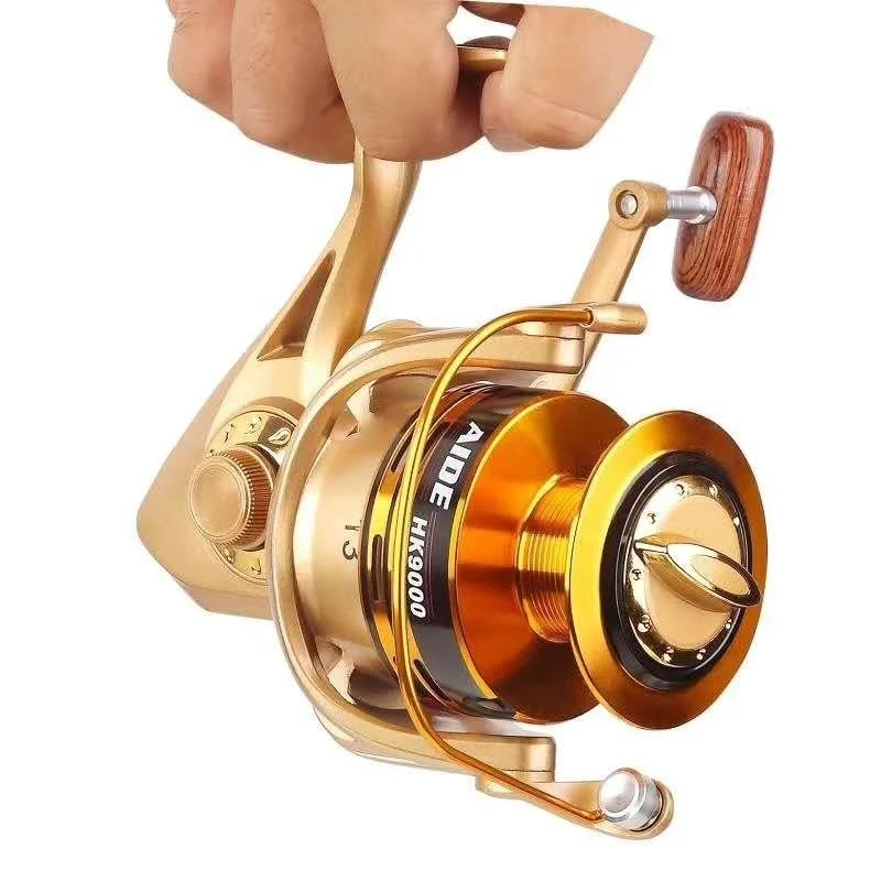 Рыболовная катушка PULLINE деревянная рукоятка спиннинговая металлические катушки