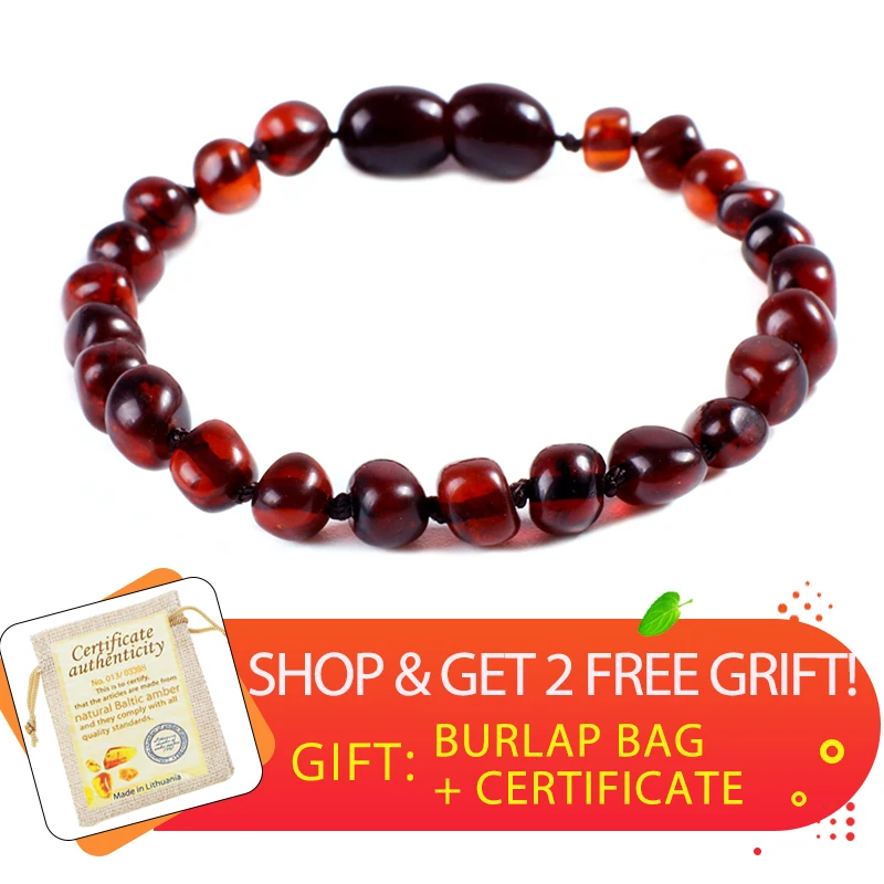 Оригинальный Янтарный Прорезыватель для зубов браслет/ожерелье детей и взрослых