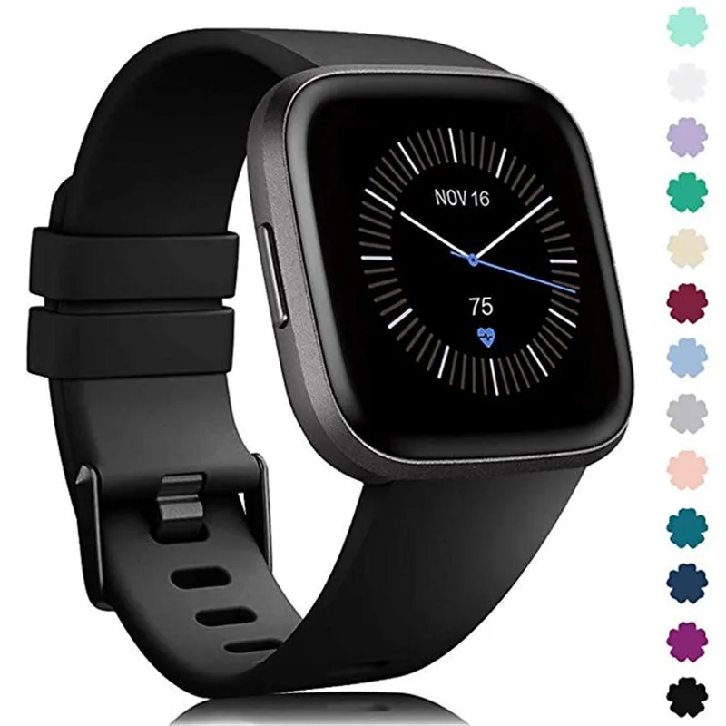 Мягкий силиконовый безопасный регулируемый ремешок для оригинального Fitbit Versa