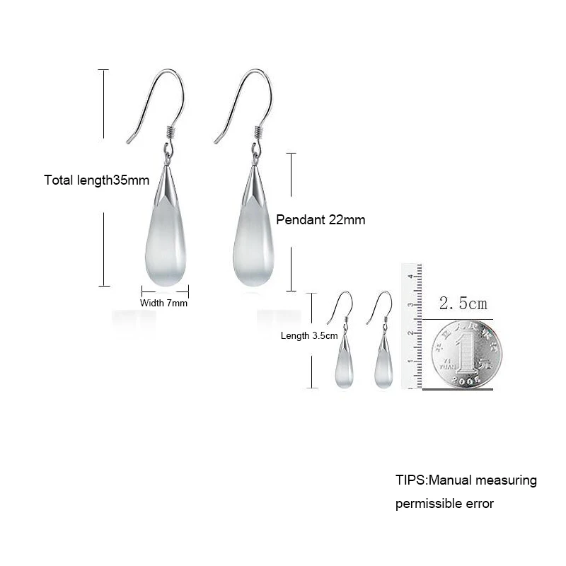 925 стерлингового серебра опал лунный камень кулон жемчужные серьги Элегантные