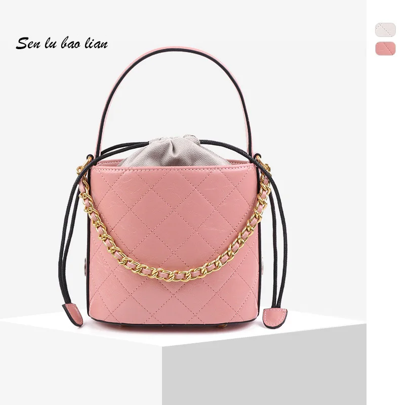 2019 тренды Осенние новые пастельные цвета сумки ведро женские модные кожаные тоут