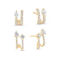 crmya cubic zircon purity marquise stud earrings for women gold filled cluster hoop huggie earrings engagement wedding jewelry