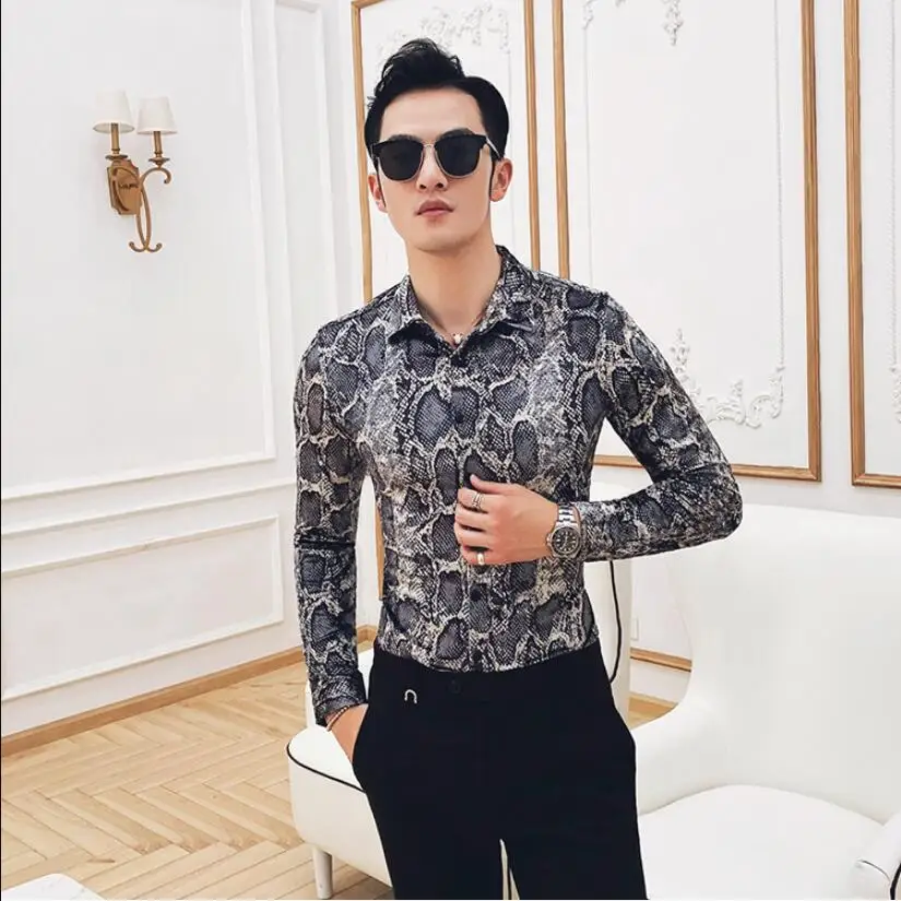 2019 новые модные повседневные мужские рубашки с длинным рукавом в европейском
