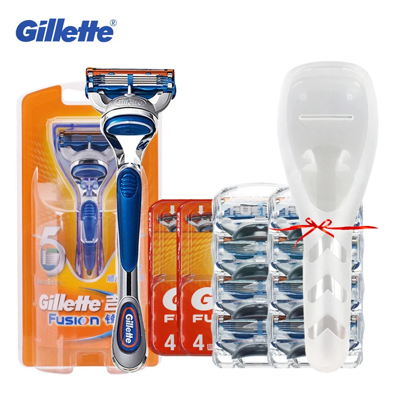 Gillette Fusion бритвенные лезвия для мужчин моющиеся Cuchillas afeitadoras 1 бритвенная ручка 9
