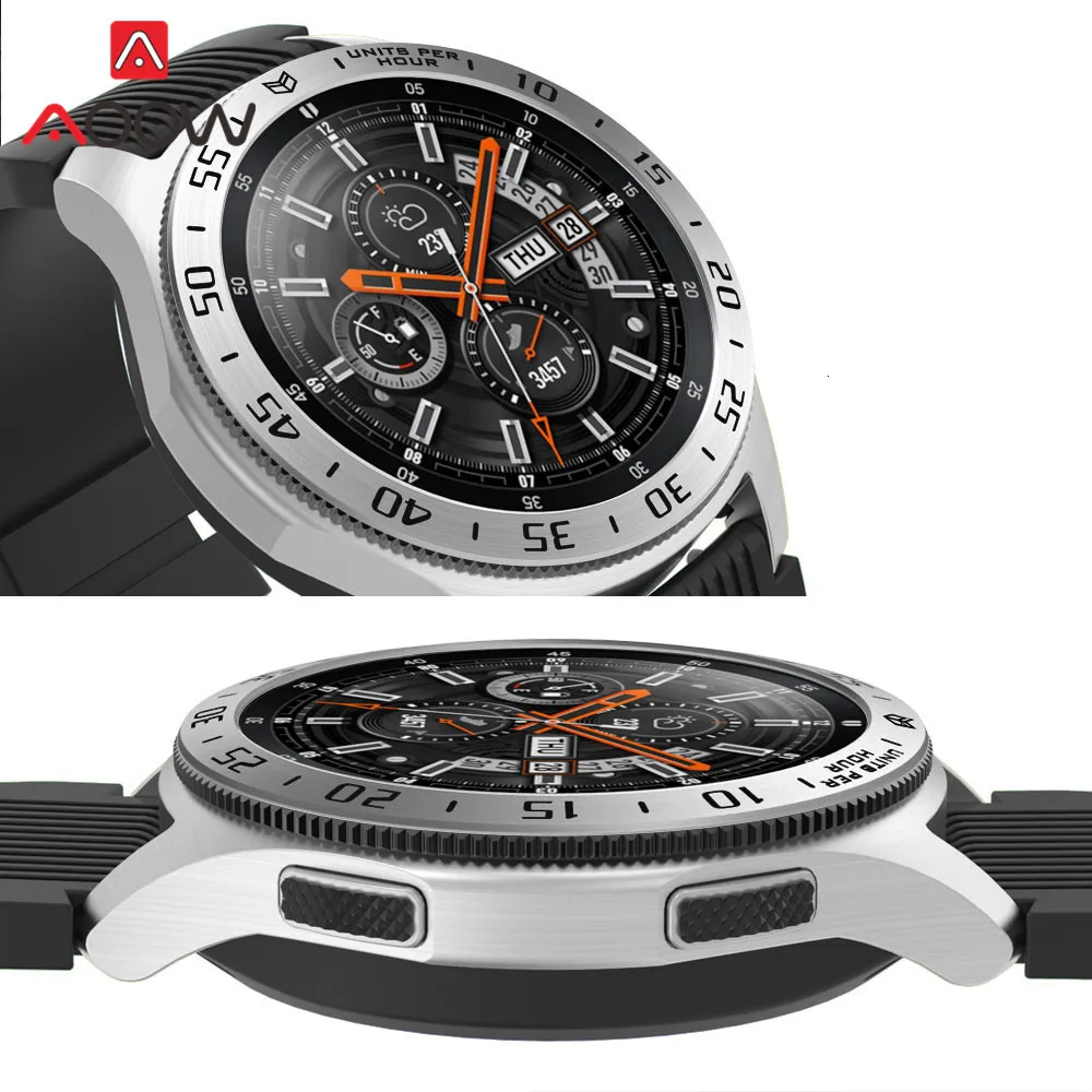 Нержавеющая сталь ободок кольцо стиль для samsung gear S3 Frontier Galaxy Watch 42 мм 46 мм клейкая крышка защита аксессуары