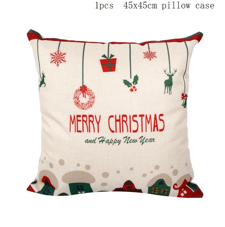 style 1 QIFU Merry Christmas Наволочка украшения Рождественские украшения для дома Navidad Natal Noel новогодние подарки - Цвет: style 1