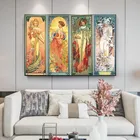 Винтажные постеры Alphonse с изображением мухи Таймс дня, художественные картины на холсте для женщин, настенные картины, домашний декор