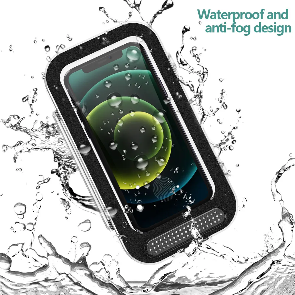 phone holder bathroom waterproof home wall iphone case stand box self adhesive touch screen phone shell shower sealing storage free global shipping