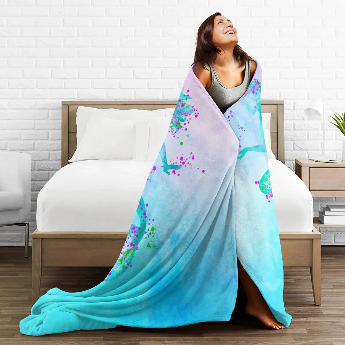 

Ultra Soft Sofa Blanket Cover Blanket Cartoon Cartoon Bedding Flannel plied Sofa Bedroom Decor for Children and Adults Black