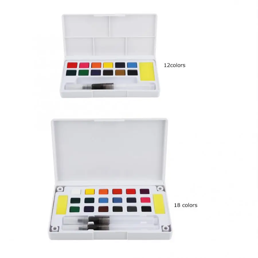 Портативная однотонная Акварельная краска набор акварельных пигментов Школьное