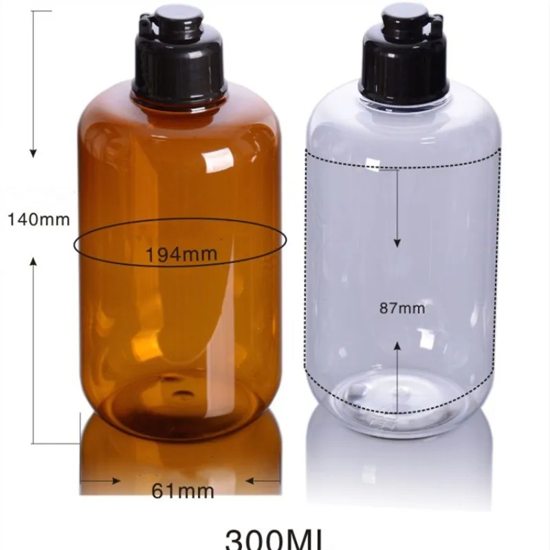 1pc 100/200/300ml Empty Cosmetics Container Acrylic Refillable Bottles Flip Cap Bottle for Skin Care Cream Shampoo Lotion Makeup | Красота и