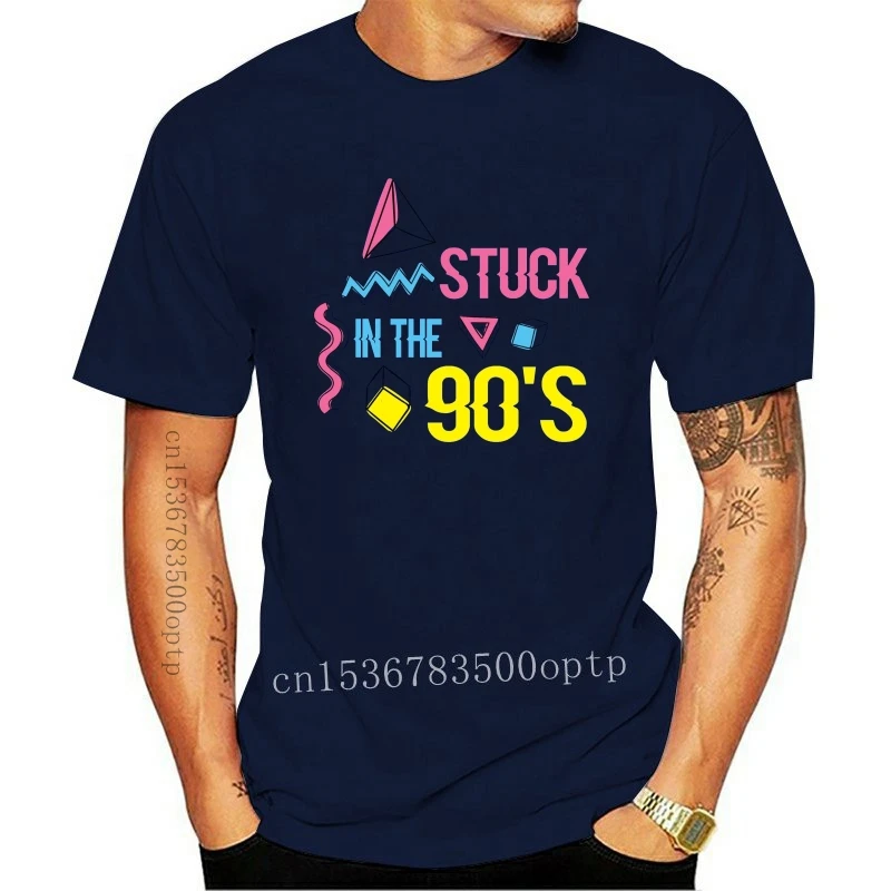 

Maglietta da uomo divertente maglietta da donna novità bloccata negli anni '90 T-Shirt Vintage retrò