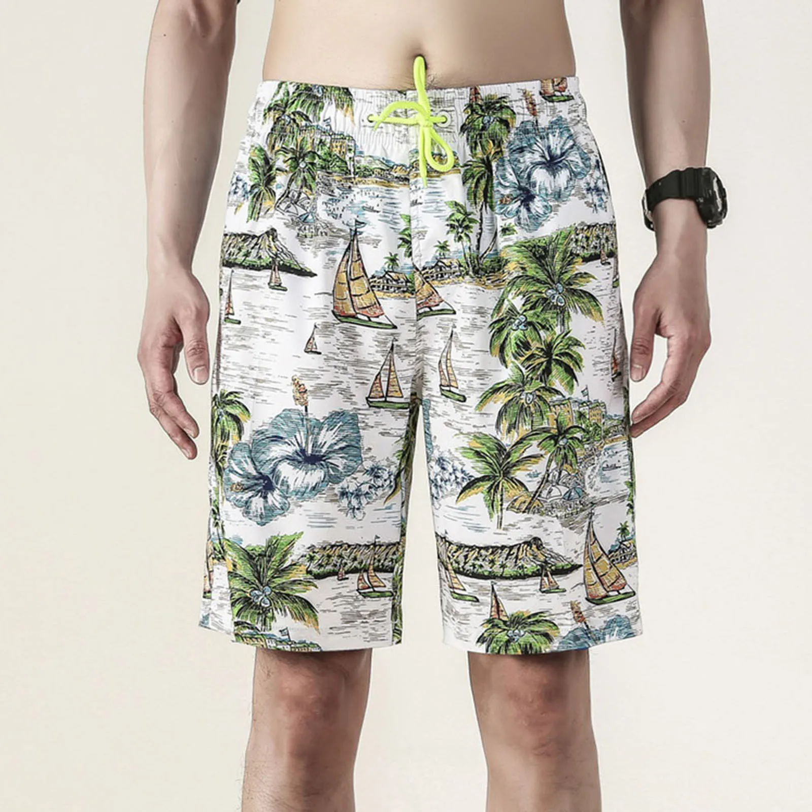 Мужские трусы шорты для плавания быстросохнущие пляжные серфинга бега