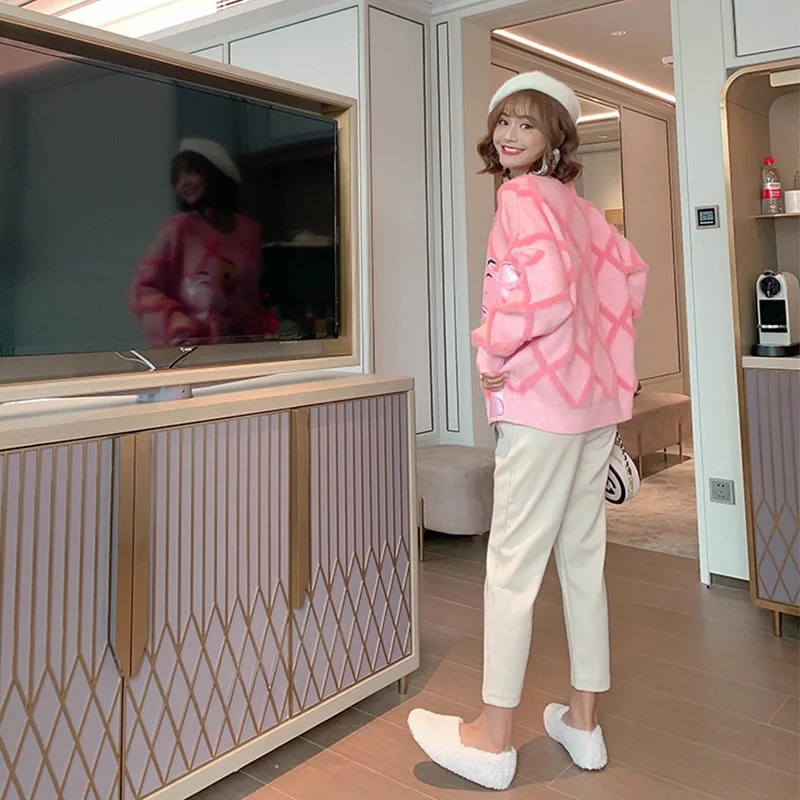 2020 Spring cartoon sequins sweaters fashion furry women | Женская одежда