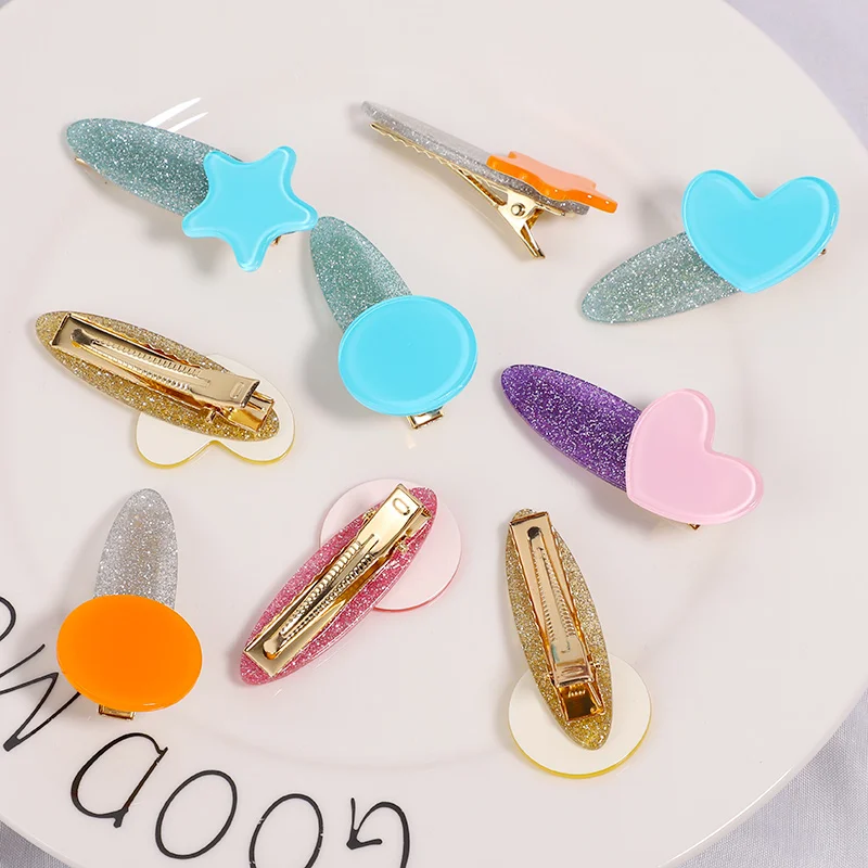 Комплект из 3 предметов заколка для волос комплект блестящая шпилька акриловые