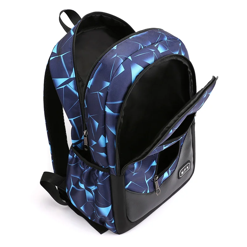 Мужской рюкзак с USB портом FengDong серый или черный школьный дорожный для мальчиков