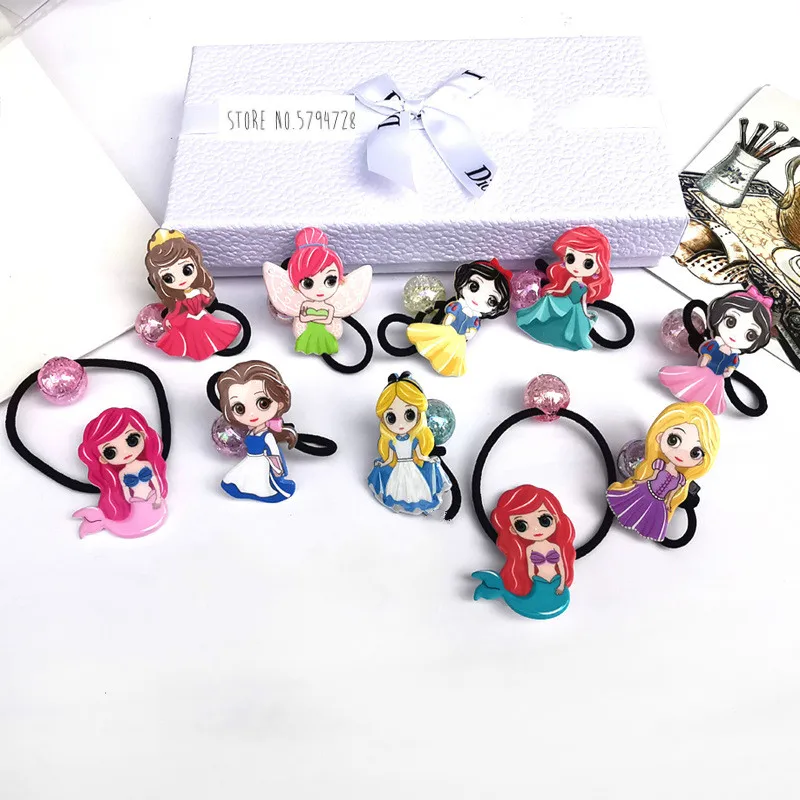 Новые детские аксессуары для мультяшных кукол Disney заколка волос шнурок