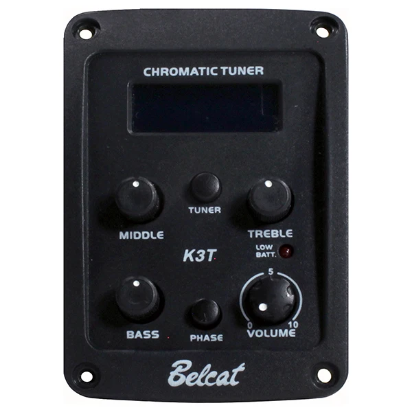 Equalizer for acoustic guitar cutting 3-way with Tuner belcat | k3t Guitar Parts &amp Accessories
