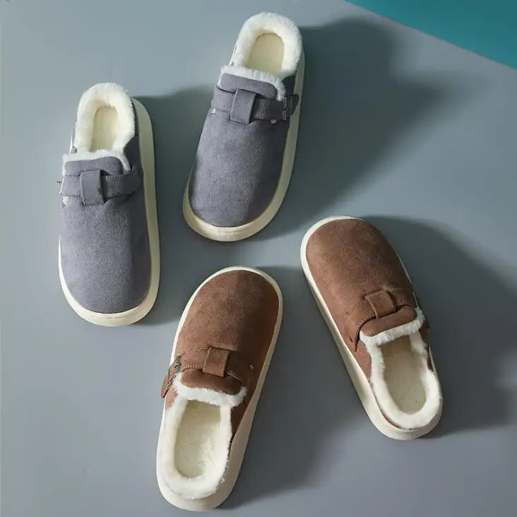 

2021 Горячие хлопковые тапочки зимние домашние женские/мужские осенне-зимние теплые ботинки для пар увеличивают толщину приблизительно