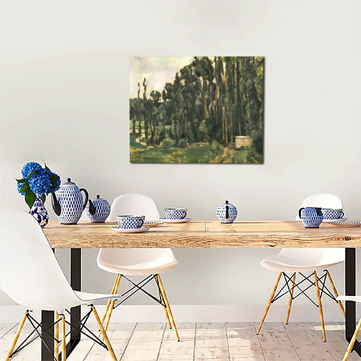 

Cezanne Painting Fashion Vintage Decoration Pictures Wood Hall Room Decor