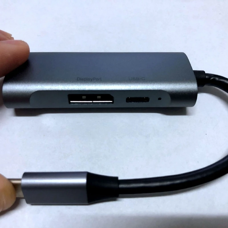 

H7JF 3 in 1 USB C HUB Type-C Docking Station 4K 60Hz DisplayPort PD 60W Fast Charging 480Mbps USB 2.0 Hub Adapter for macBook