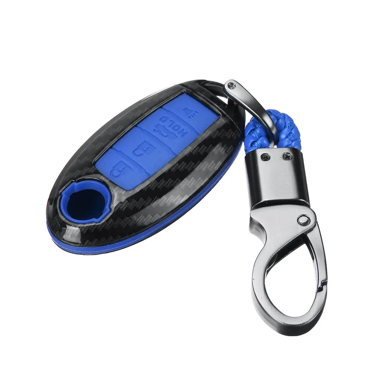 4 кнопки Брелок дистанционного углеродного волокна Автомобильный ключ чехол