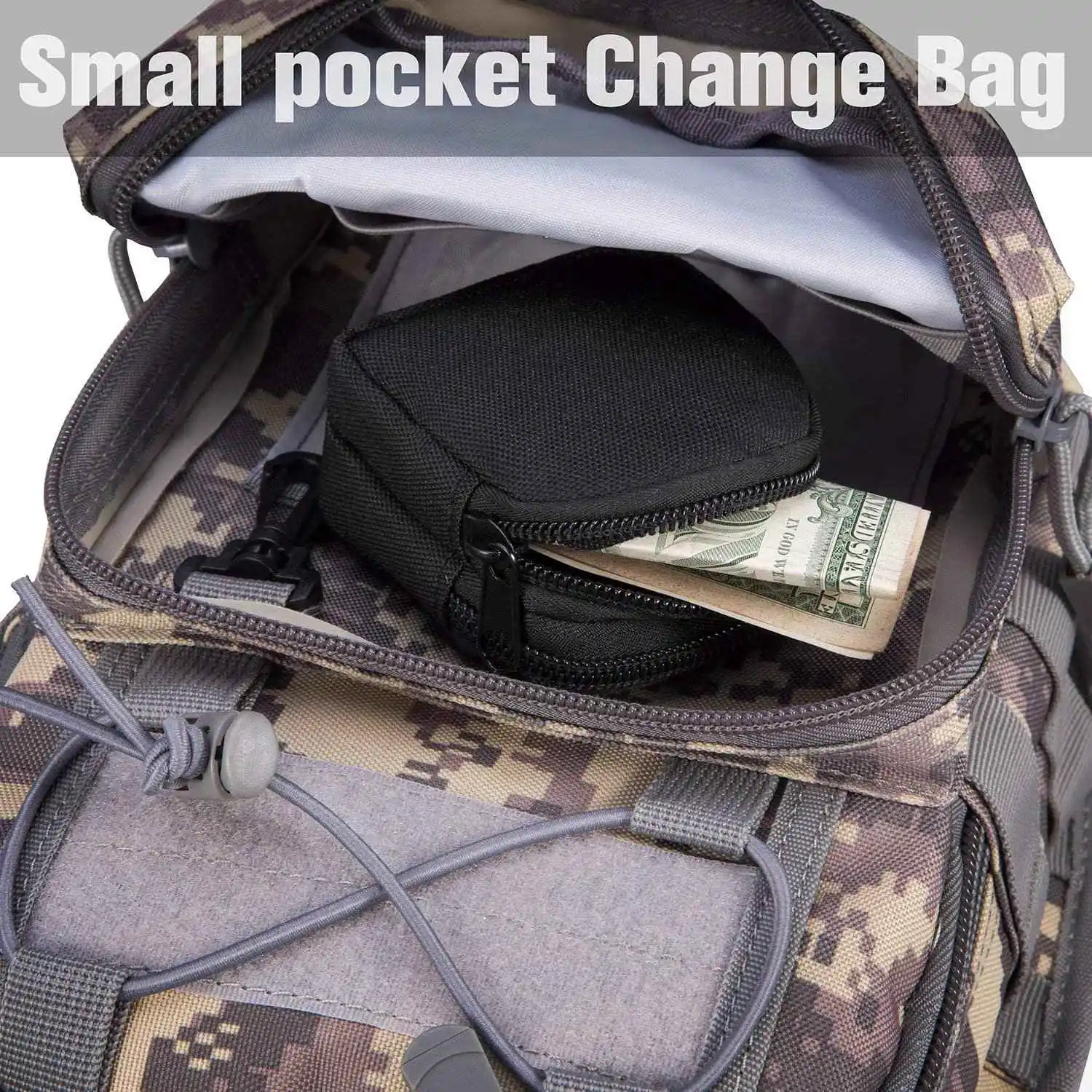 Небольшой открытый мешок мини кошелек Органайзер армейский Molle gear