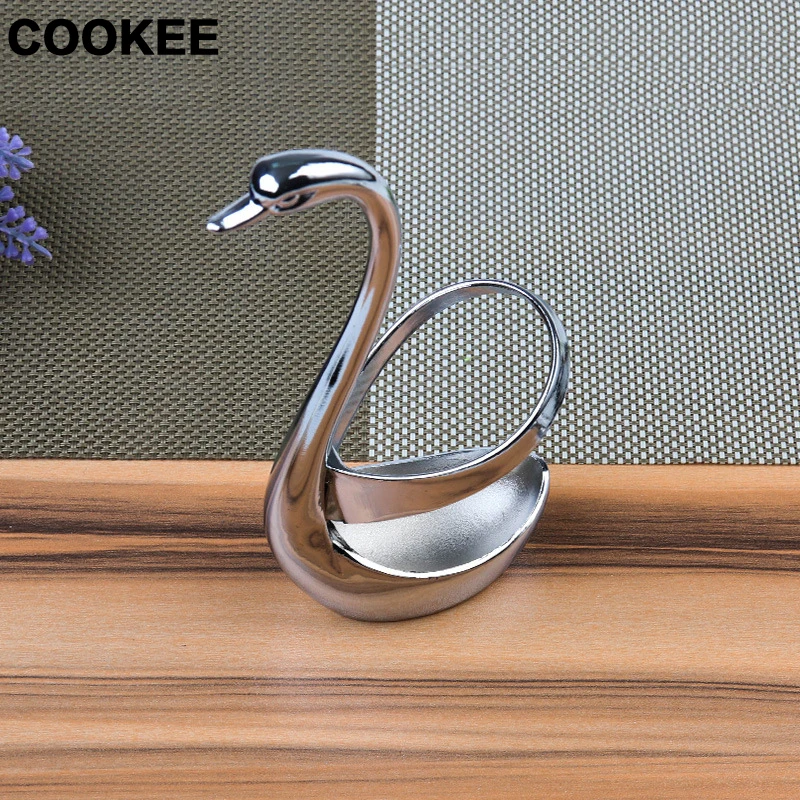 1 шт. Лебедь &amp 3 ложки и вилки фрукты стеллаж для выставки товаров вилка фруктов