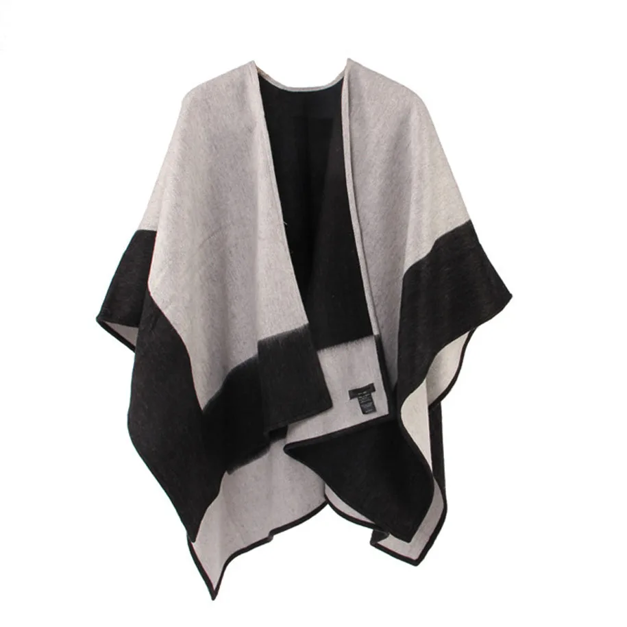 CAVME 1 Gray CAVME, шерсть, пончо, для женщин, Пашмина, шарф, Ларг, ношение, шарфы, мягкие шерстяные кулоны, 130*150 см, 507 г - Цвет: CAVME 1 Gray