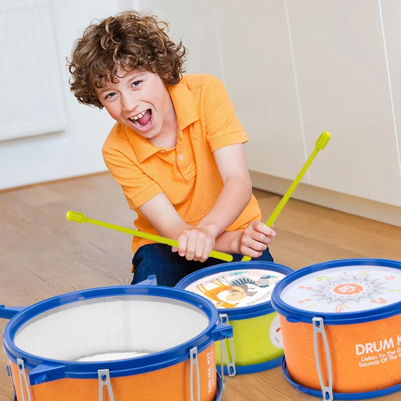 

Kids Drum Toddler Instrument Set Educational Percussion Stimulating Children'S Creativity Drum Set for Ages 3-5