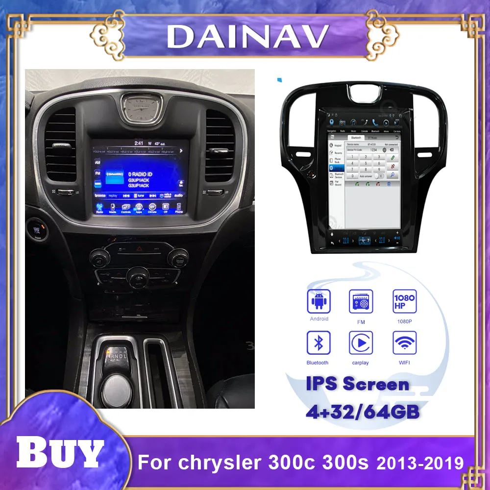

Мультимедийный автомобильный радиоприемник на Android для Chrysler 300C/ 300s 2013 2014 2015 2016 2017 2018 2019 GPS-навигация стерео 2 din головное устройство