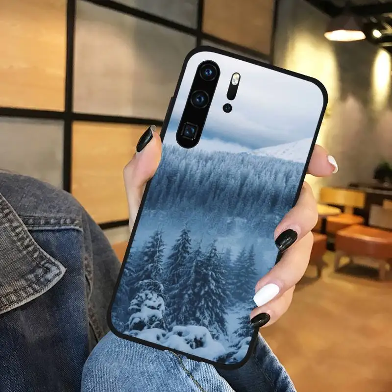 

Winter Snow Mountain Scene Phone Case Funda For Huawei P9 P10 P20 P30 Lite 2016 2017 2019 plus pro P smart
