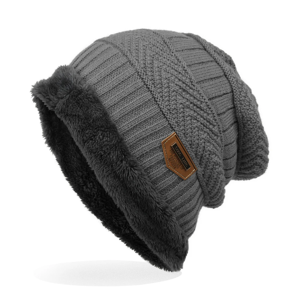 

Fashion Men Warm Knitted Winter Hat Soft Hats Skullies Beanies Winter Hat For Women Unisex Autumn Winter Knitted Caps 6 Colors