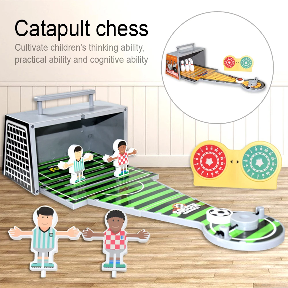 

Складной мини-набор для боулинга, детские деревянные шахматы с катапультой для родителей и детей, настольные игры, пазл, шахматный набор