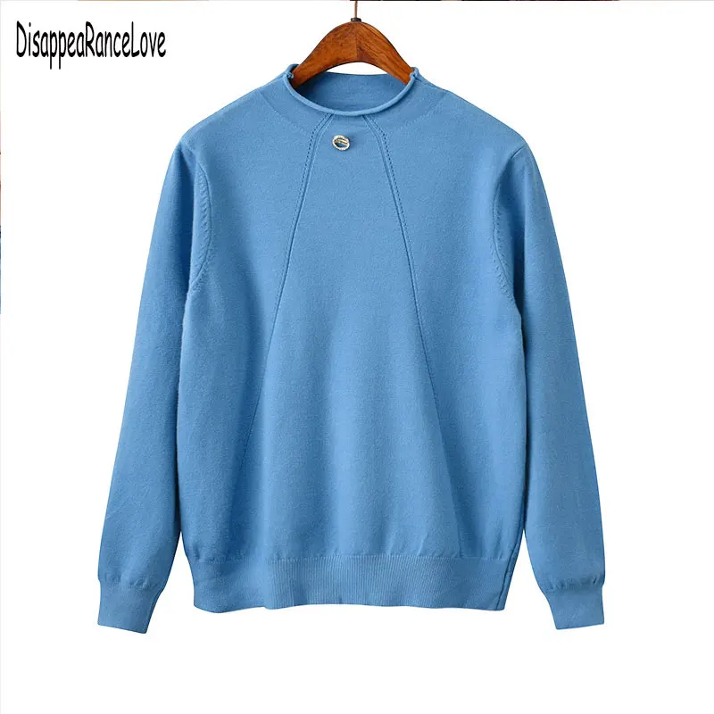 

2020 Autumn Turtleneck Sweaters Women Winter Sweater Clothes Leisure Cashmere Knitwear Sweater Thick Knitted Shirt Tops Black