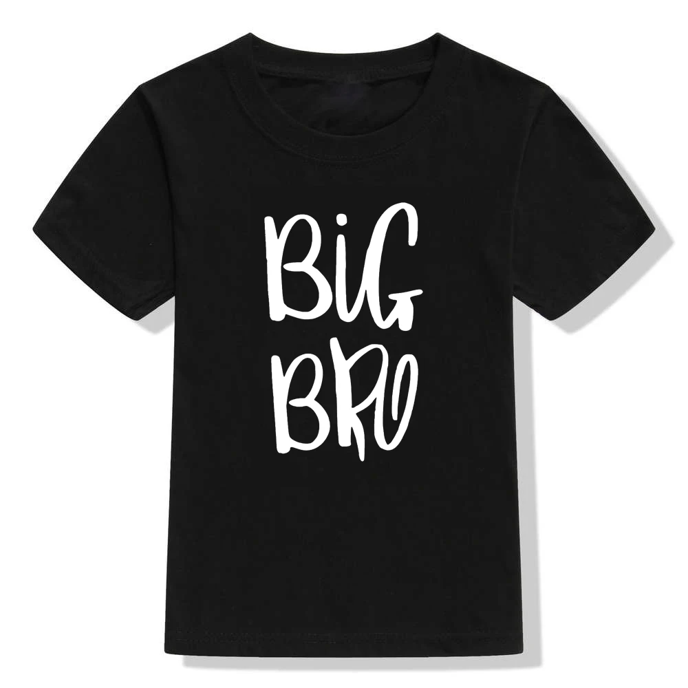 Фото Одинаковые Семейные футболки Big Bro & Lil Bro для мальчиков, 1 шт. комбинезон для новорожденных, комбинезон Big Brother Little Brother Sibling №4