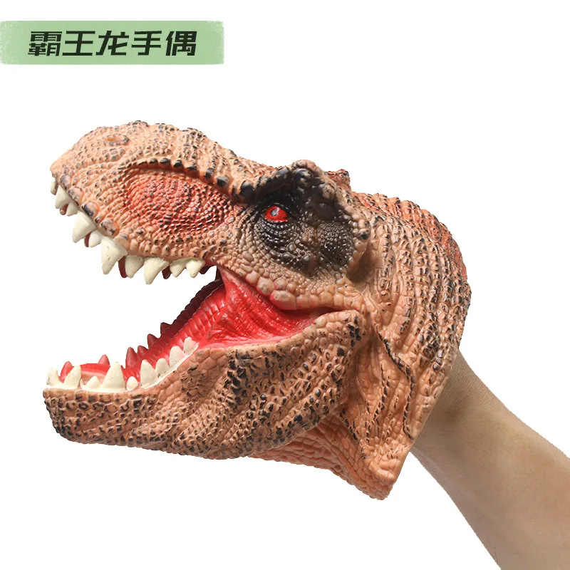 Мягкая кукла-динозавр Ручные куклы фигурка голова животное рука динозавр