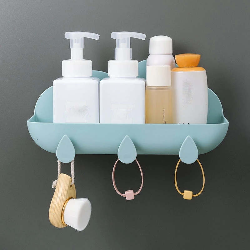 

Portable Bathroom Storage Rack Draining Design Space Saving Separable Storage Box Plastic Rack for Home Storage