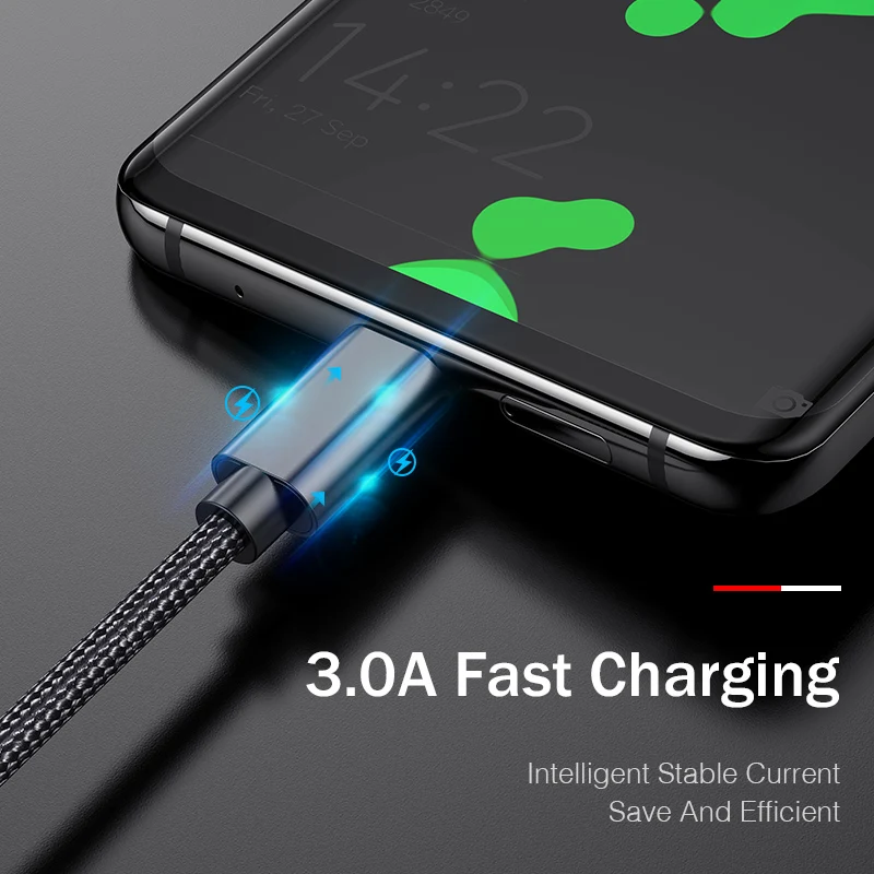1 м USB C кабель для быстрой зарядки usb type C кабель для samsung Galaxy S10 S9 S8 Note 8 OnePlus 2 3 4 5 6 6t Xiaomi 8 9 nintendo