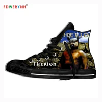 mens casual shoes black therion band most influential metal bands of all time fashion cool street breathable brand canvas shoes