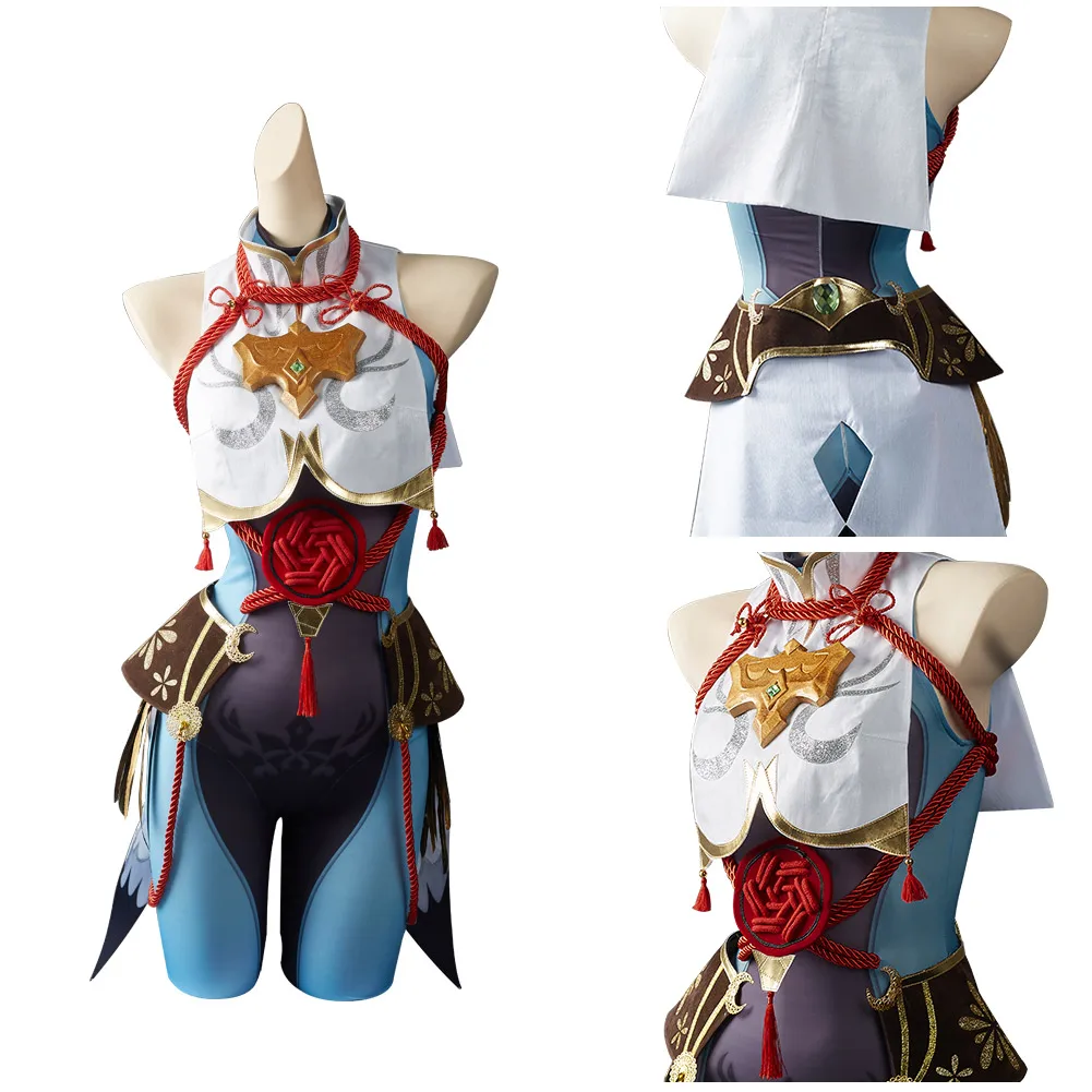 

Genshin Impact Shenhe Cosplay Costume Halloween Carnival Suit