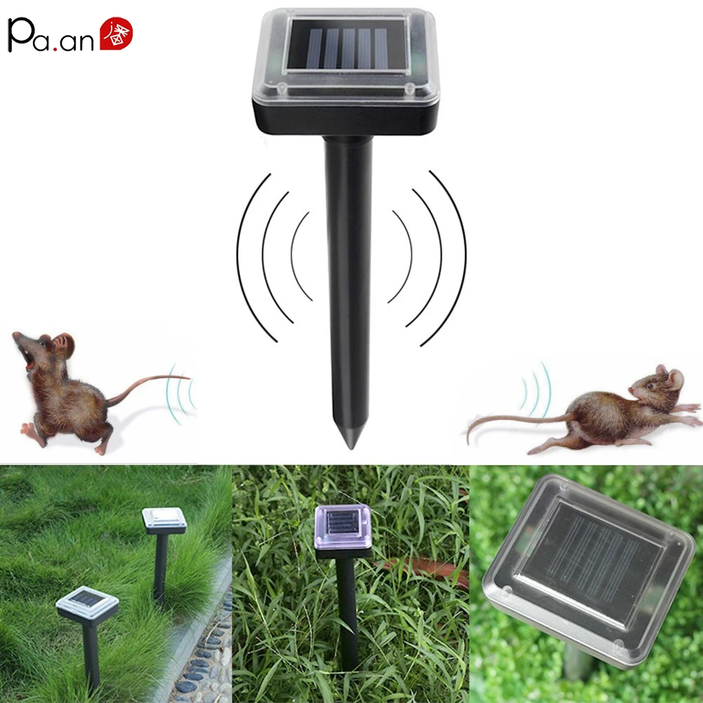 Солнечный ультразвуковой отпугиватель вредителей птиц мыши Змея Отпугиватель