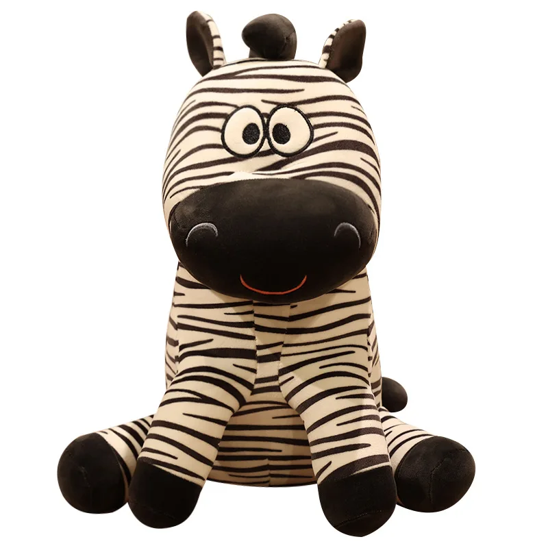 

25/40/55cm Zebra Plush Doll Stuffed Animal Plush Toys Cartoon Stuffed Soft Animal Donkey Pillow Cushion Children's Birthday Gift