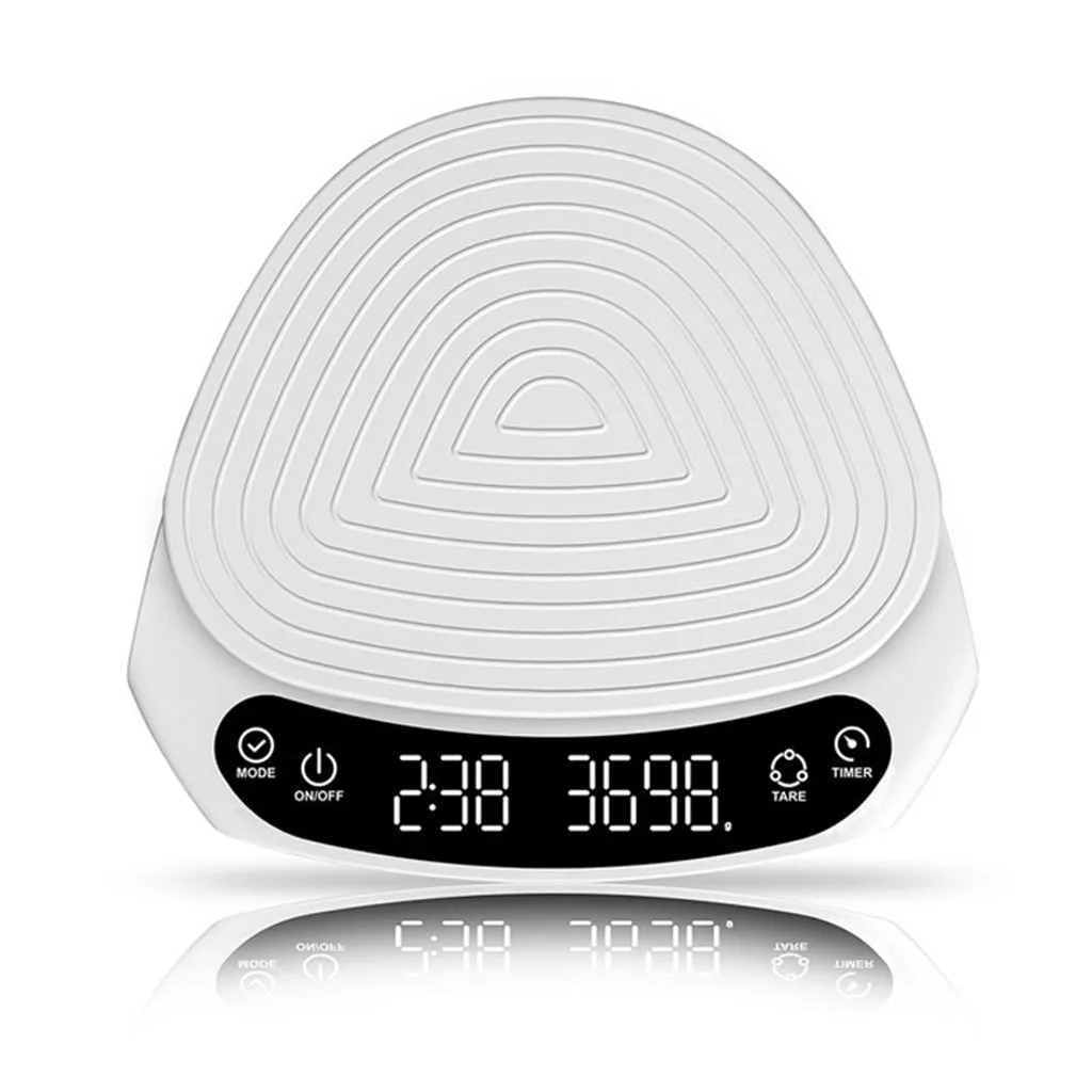 

1pc Kitchen Scale Electronic Coffee Scale Pour Over Hand Drip Brew Coffee Digital Food Scale with Timer 2000g/0.1g LED Display