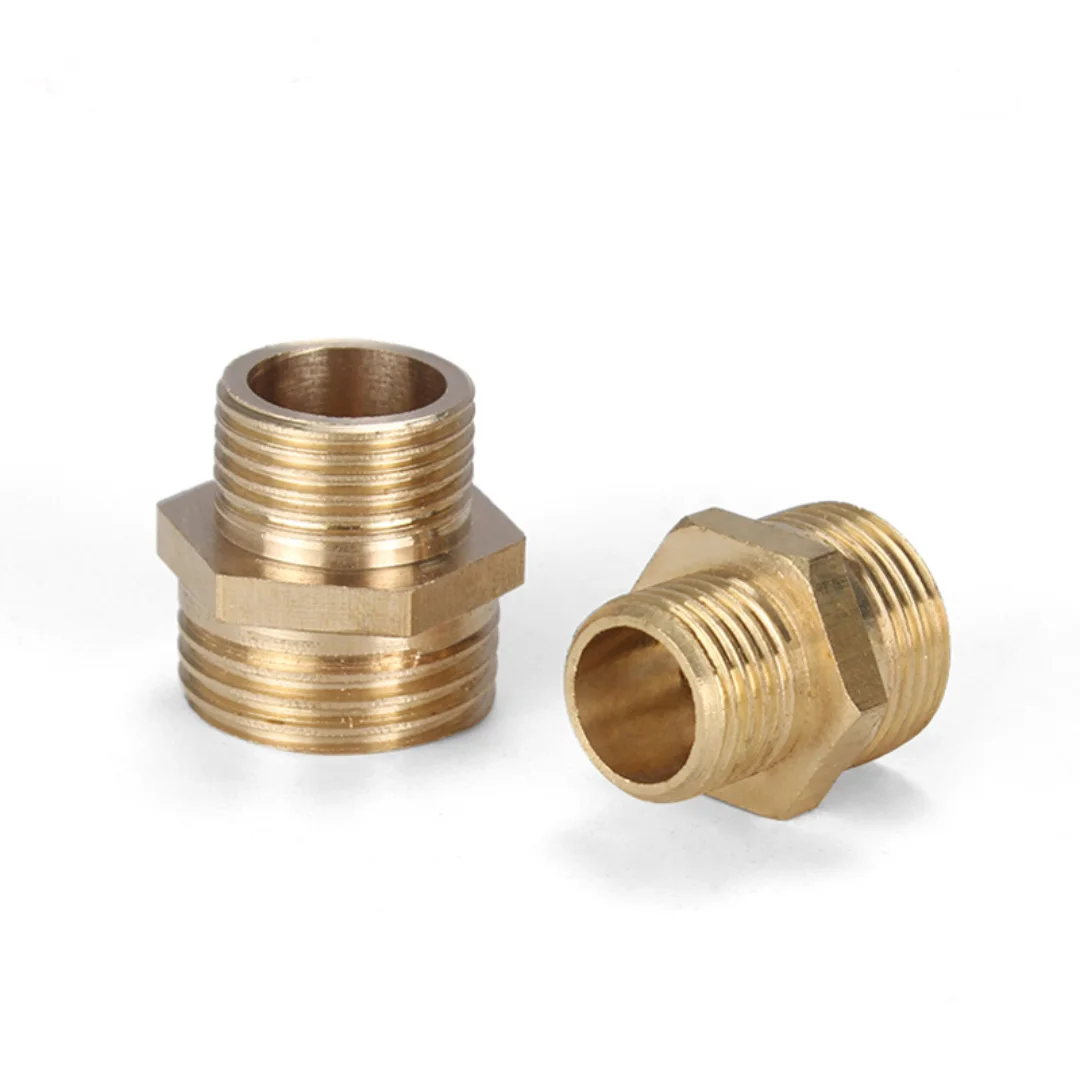 

Brass Double Nipple Hexagon Male Equal Reducing 1/8 1/4 3/8 1/2 3/4 1" Copper Adapter Pipe Fitting Connector