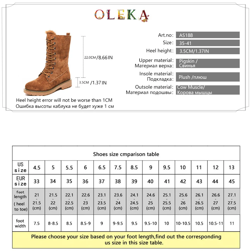 OLEKA/кожаные зимние сапоги до середины икры Женские на платформе в римском стиле с