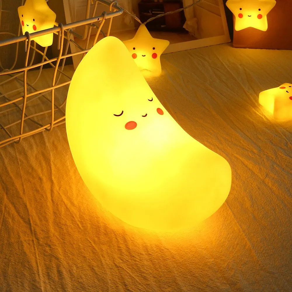 NEWKBO корейский стиль милый силиконовый лунообразный декоративный ночник для