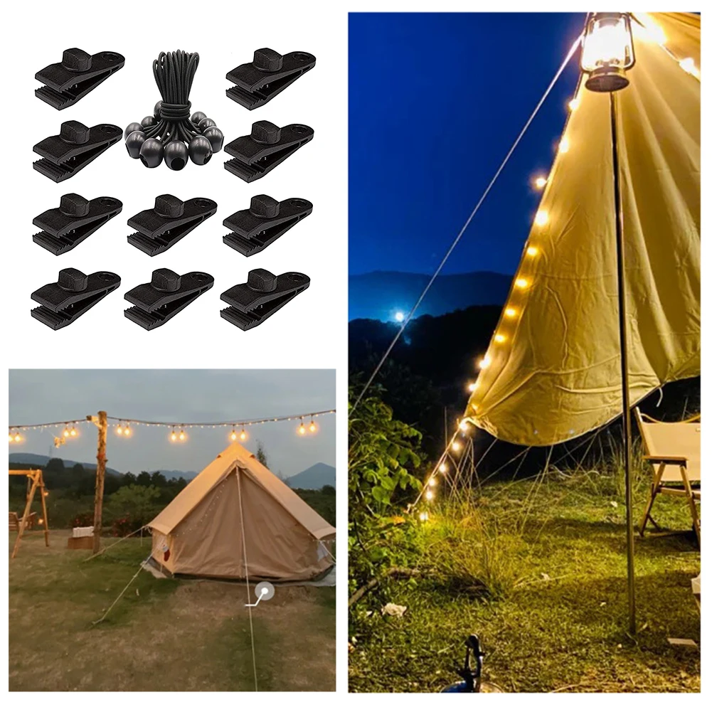 

Multifunctional Awnings Caravan Accessories Adjustable Outdoor Camping Tarpaulin Clamp Canopies Tent Clip Set Lock Grip