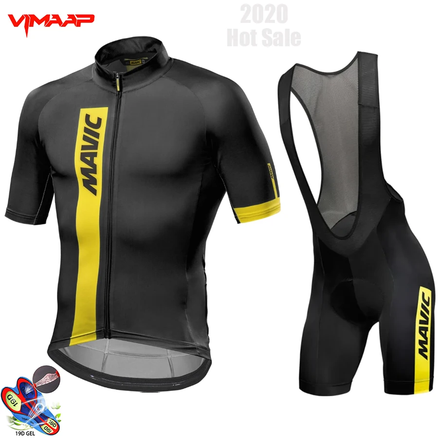 

2021 Pro Team MAVIC Cycling Jersey Set Men Cycling Clothing Bicycle Bib Shorts Mountain Road Bike Shirt Suit MTB Maillot Culotte